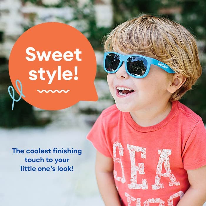 Babiators Polarized Keyhole Sunglasses - Black with Dark Blue Lenses/Protect Eyes from Glare/UV, Look Fashionable/Ideal for Outdoors, Sports & Everyday Wear, Kids Aged 6+ - Image 5